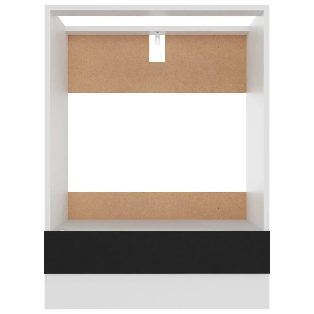 Black Engineered Wood Oven Cabinet E6591