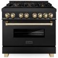 36 4.6 cu. ft. Dual Fuel Range Black Stainless Steel F604