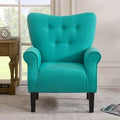 Teal Tufted Polyester Armchair K25567