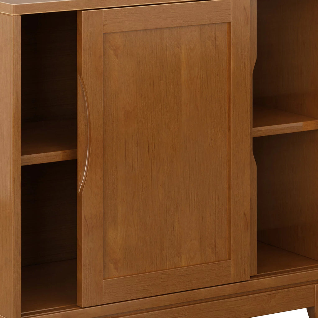 30 inch Wide Low Storage Cabinet in Teak Brown K307