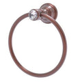 Antique Copper Crystal Towel Ring T7040