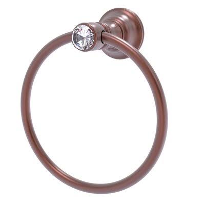 Antique Copper Crystal Towel Ring T7040