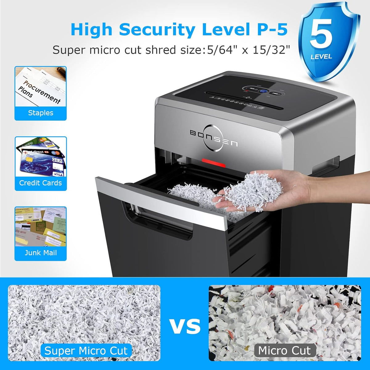 16-Sheet Micro-Cut Paper Shredder with 7.9-Gallon Pullout Basket A69686