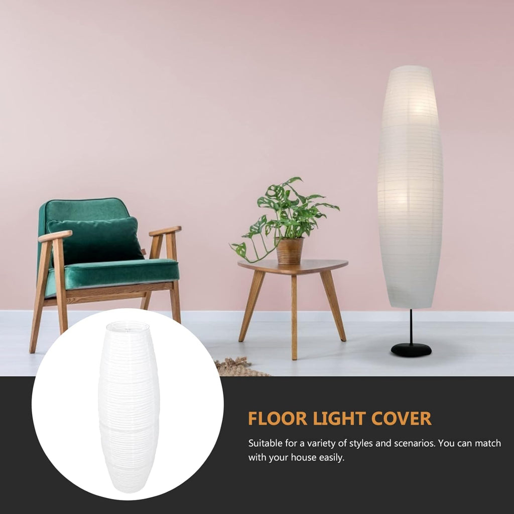 Paper Floor Lamp Shade with Bulb Cage Guard W450959