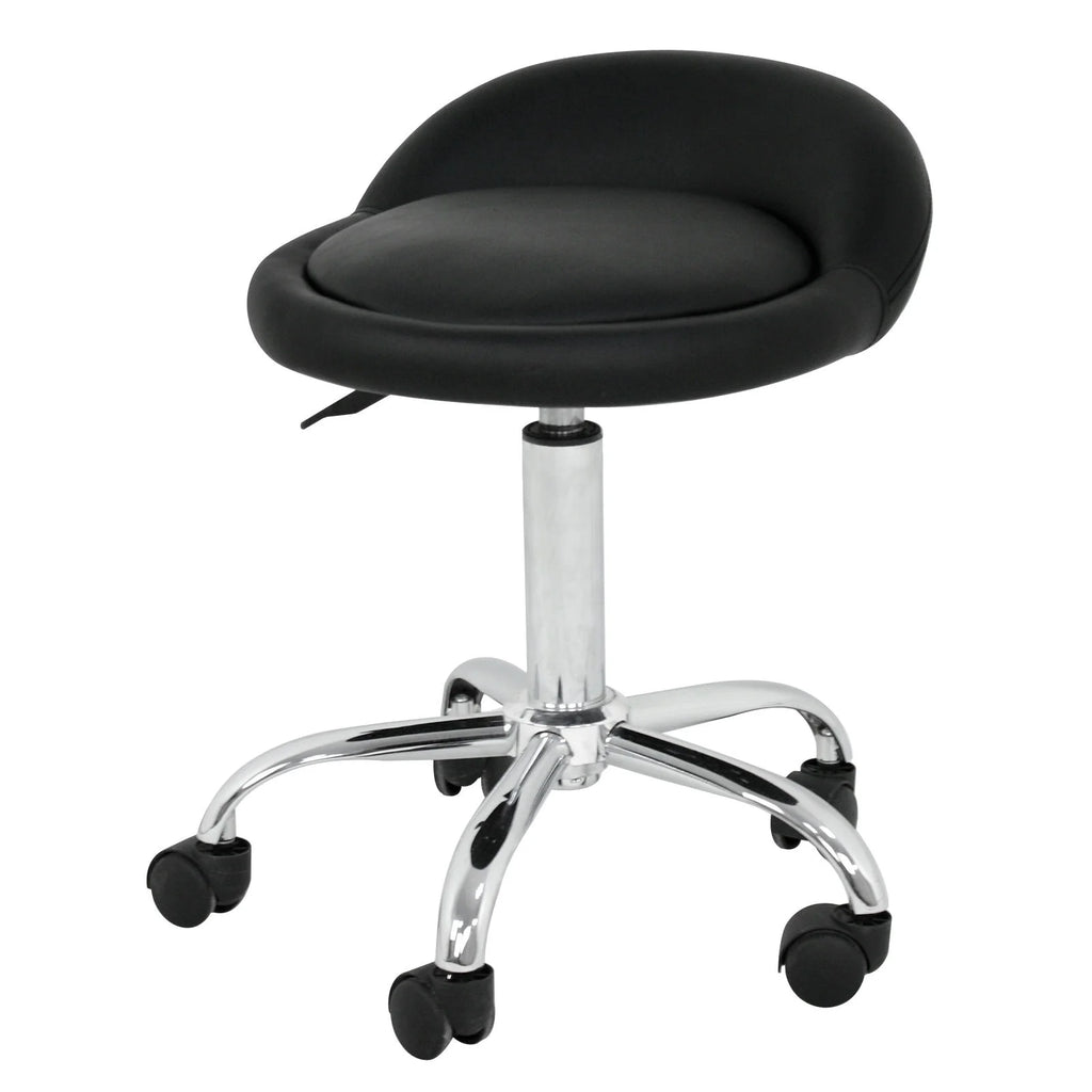 Set of Two Swivel Salon Stool Chair, Black I33959