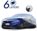 6 Layers Waterproof Car Cover with Zipper Door Pack of 2 M287