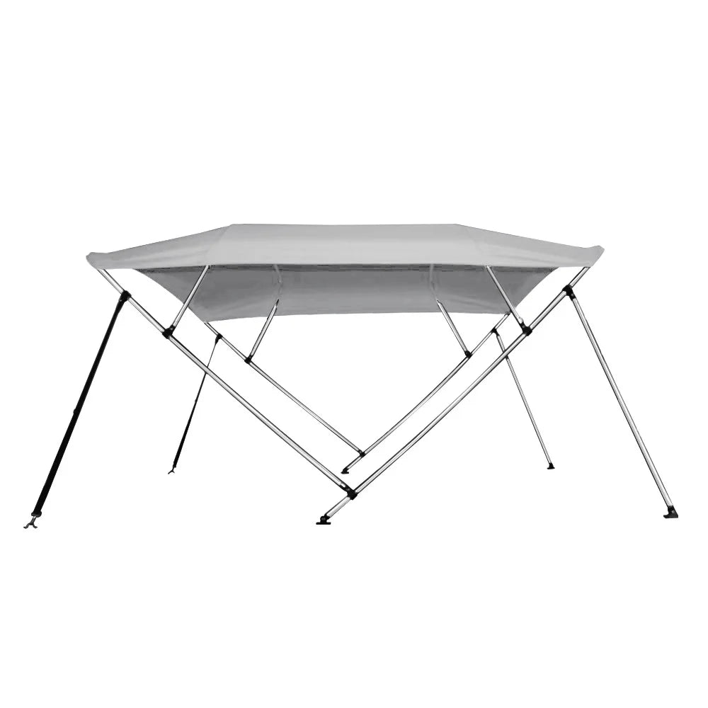 Gray 4 Bow Pontoon Bimini Top Boat Cover S562