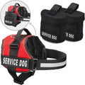 Service Dog Vest with Hook and Loop Straps and Detachable Backpacks in 7 Sizes F127
