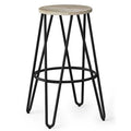 30 inch Metal Bar Stool with Wood Seat C347935
