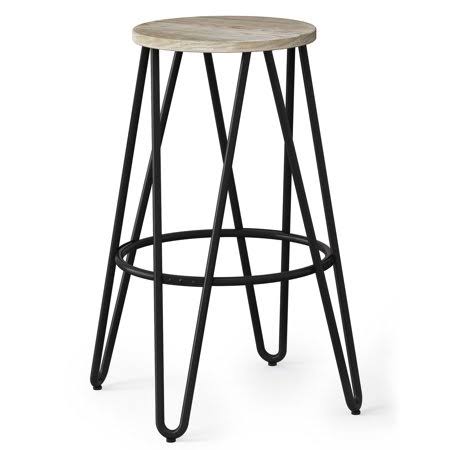 30 inch Metal Bar Stool with Wood Seat C347935