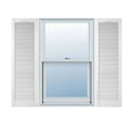 12 inchw x 62 inchh Bright White Vinyl Open Louver Shutters Per Pair T93017