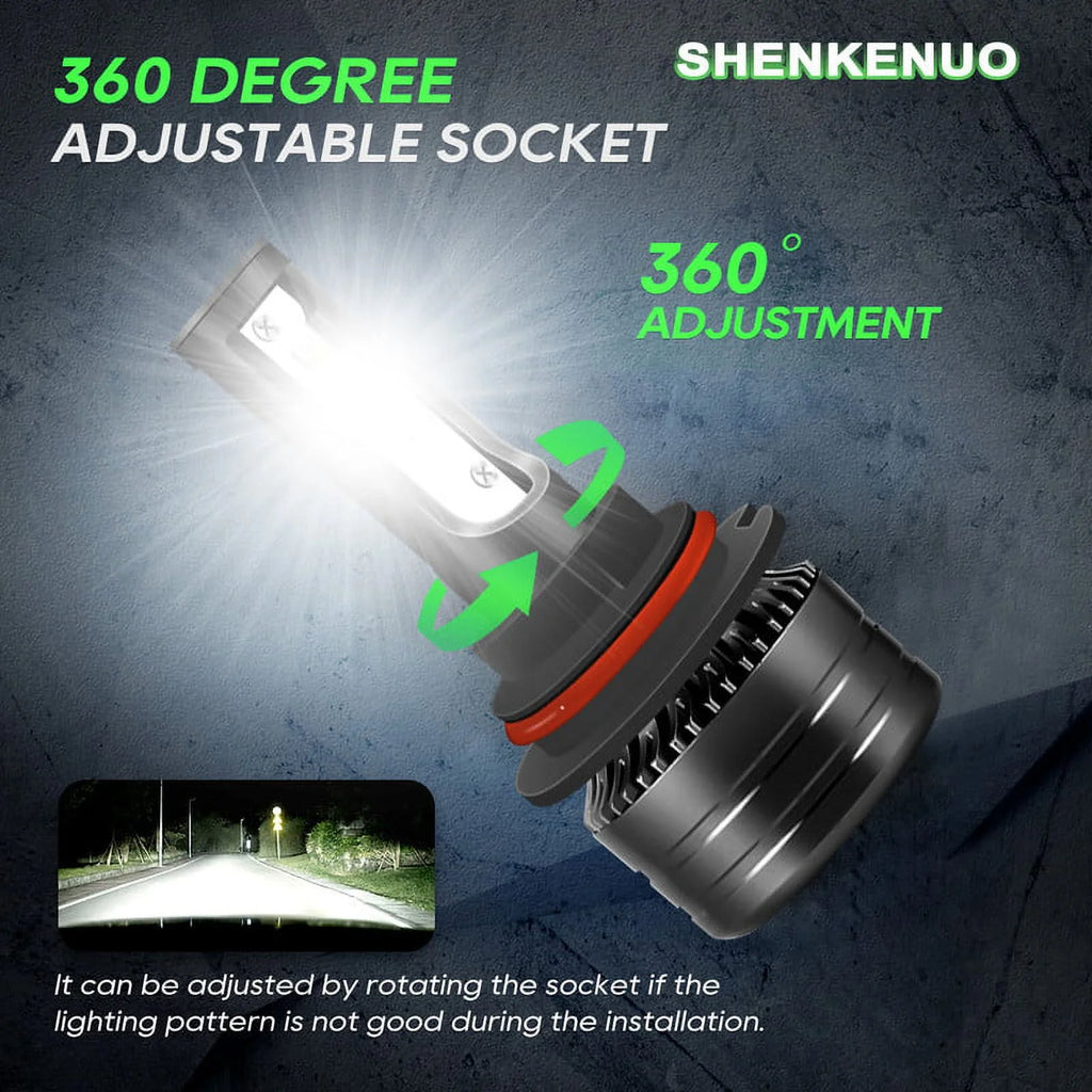 9007 HB5 LED Headlight Bulbs 2pcs S301
