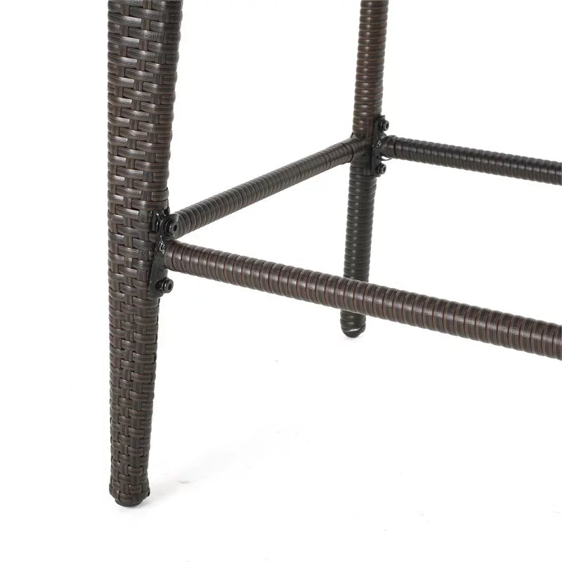 Multi Brown Wicker Barstool Set of 2 L982436