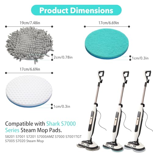6 Packs Steam Mop Pads Replacement Washable Pad K963
