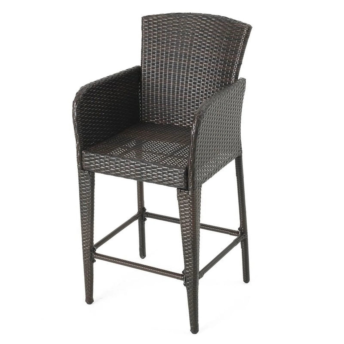 Multi Brown Wicker Barstool Set of 2 L982436