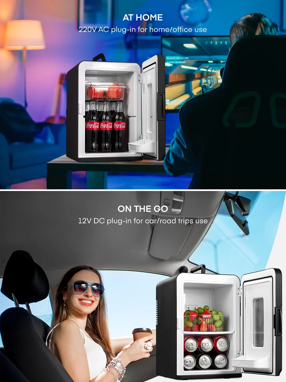 15L/21 Can Mini Fridge Black G216373