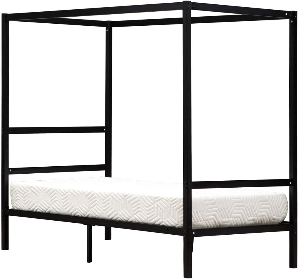 Black Twin Size Canopy Bed Frame Y8331