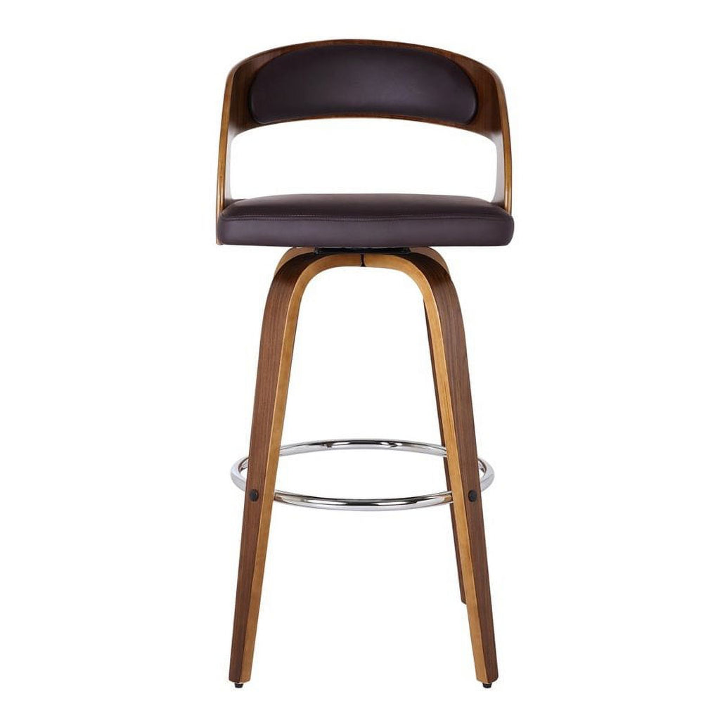 26" Faux Leather Counter Stool in Brown H585272