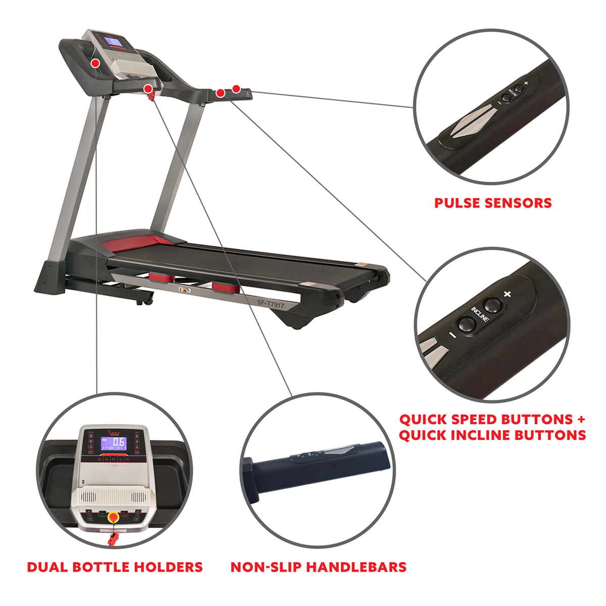 Electric Incline Treadmill with Bluetooth Speakers O8828