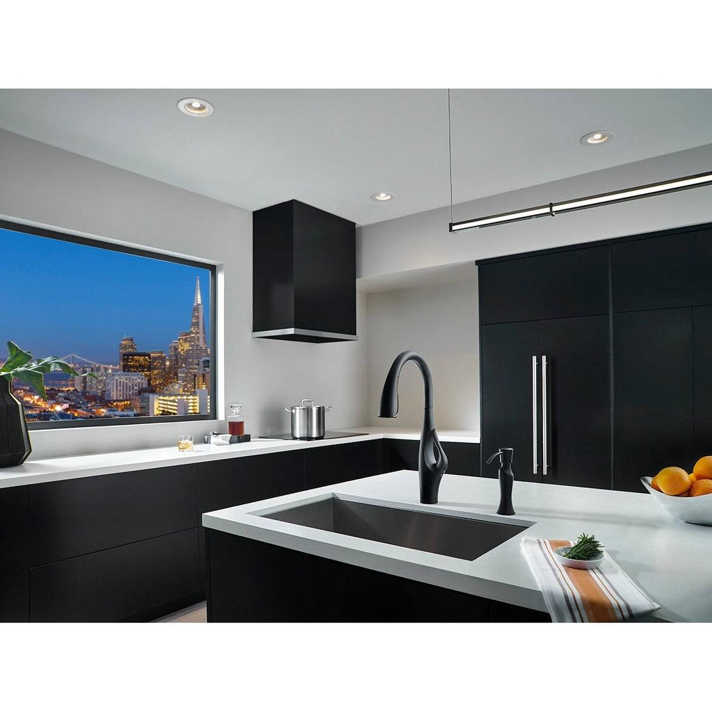 Black Pull-Down Kitchen Faucet W23243