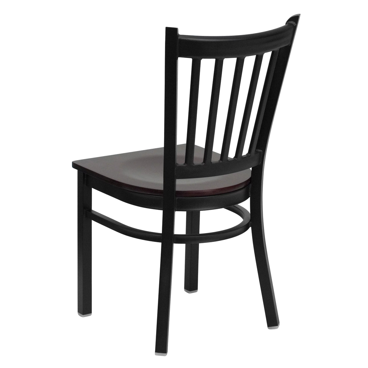 Black Vertical Back Metal Restaurant Chair E430437