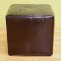 16'' Wide Faux Leather Square Cube Ottoman with Storage F1275