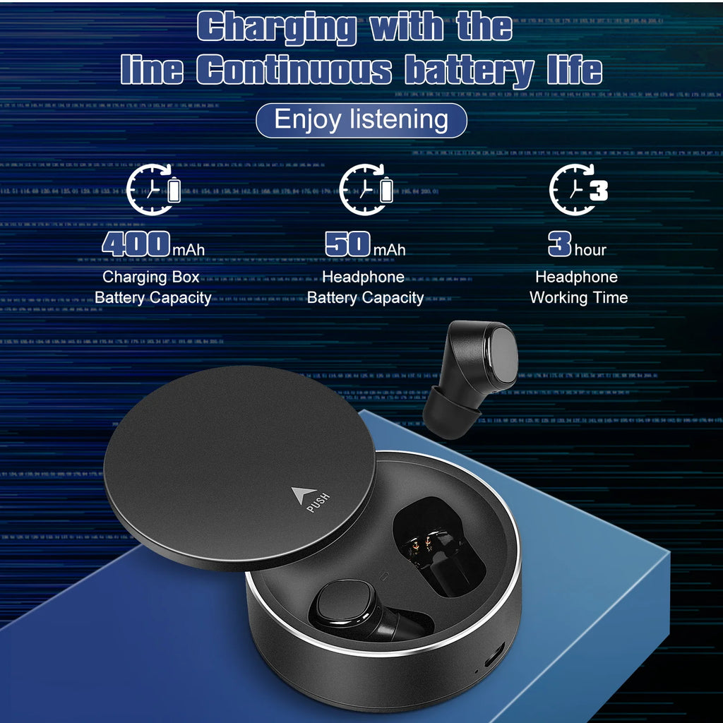 True Wireless Earbuds IPX5 Waterproof with Mic Black H38264