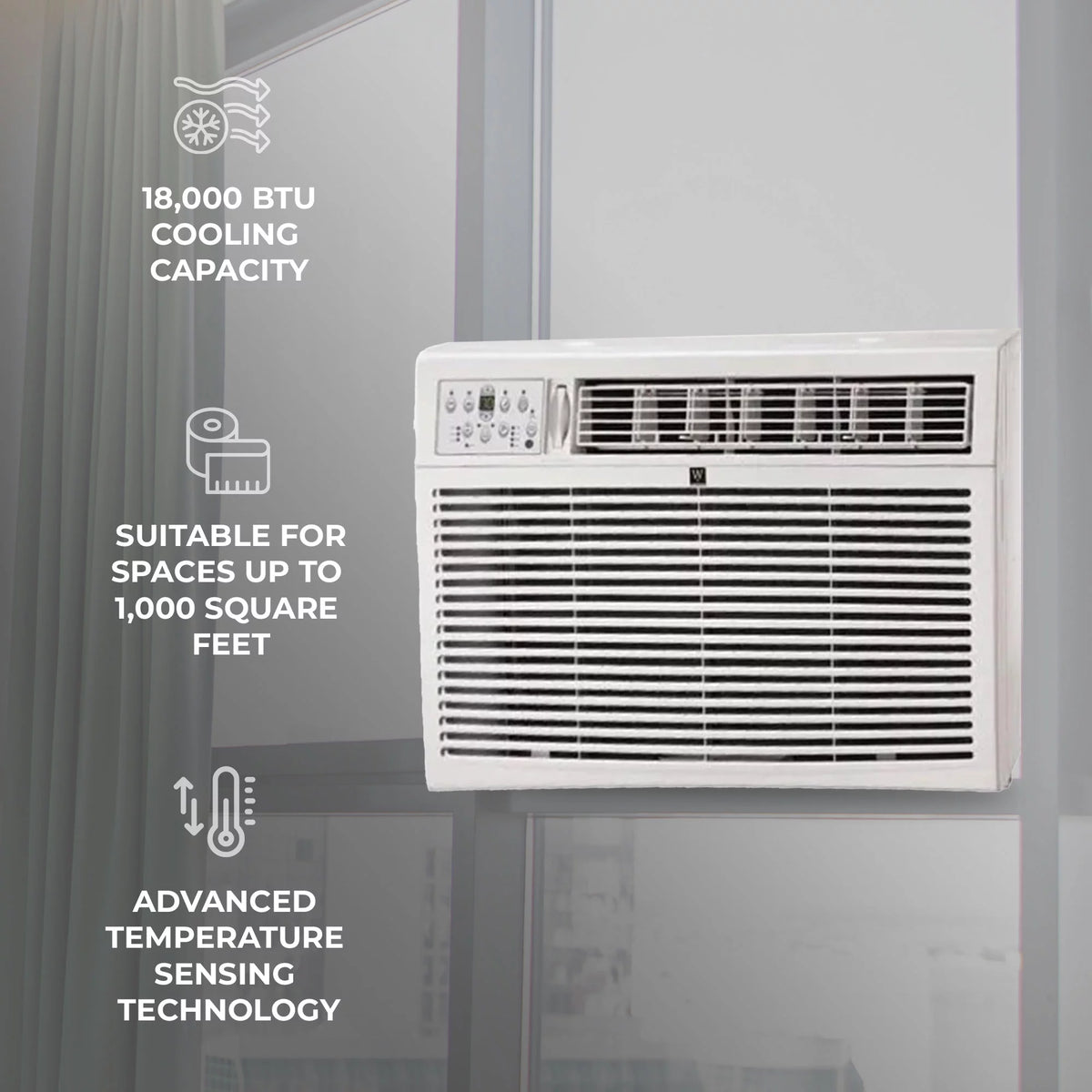 18,000 BTU Window Air Conditioner with Remote Control B740